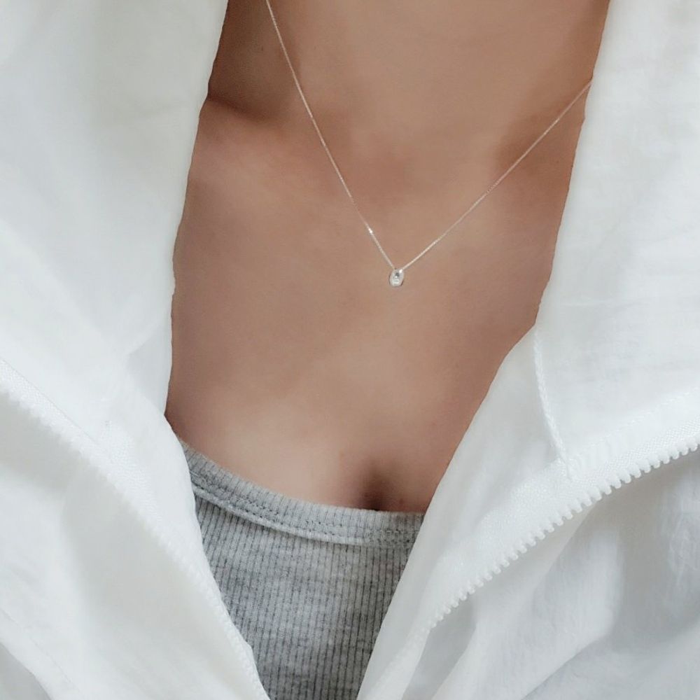 Silver Simple Water Drop Earring for Women (925 Silver) SN1012 Ownerclan Daily Necklace [WFMI9TC2603