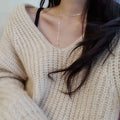 OwnerClan popular item SN1014 women's mini drop silver daily necklace sterling silver [WFMI9TD260327