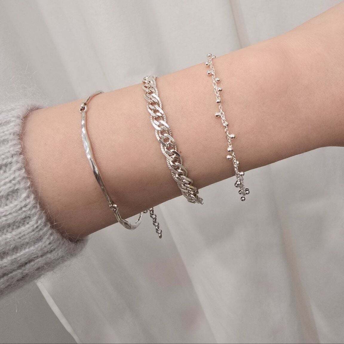 Ownerclan Popular Product S5009 Women's Chain Bracelet Snowdrop Daily Silver 925 [WFMI9U8260327]