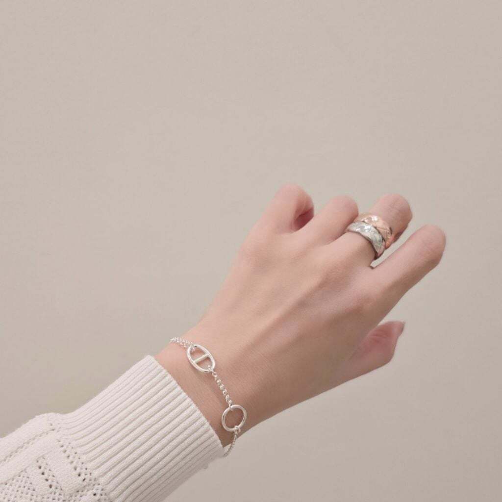Ownerclan Popular Item S5017 Women Simple Point Beads Daily Silver 925 [WFMI9U9260327]