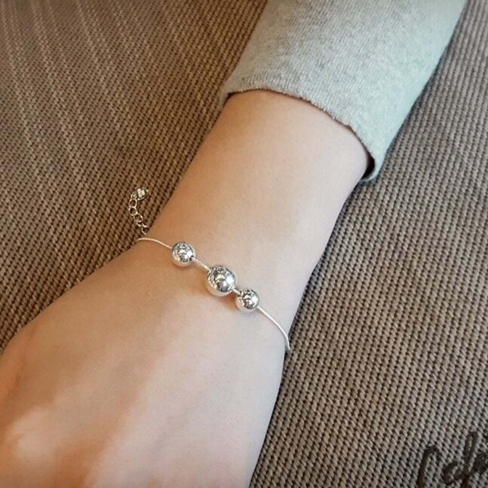 OwnerClan popular product S5103 women 3-ball snake bracelet daily simple snake silver925 [WFMI9UV260