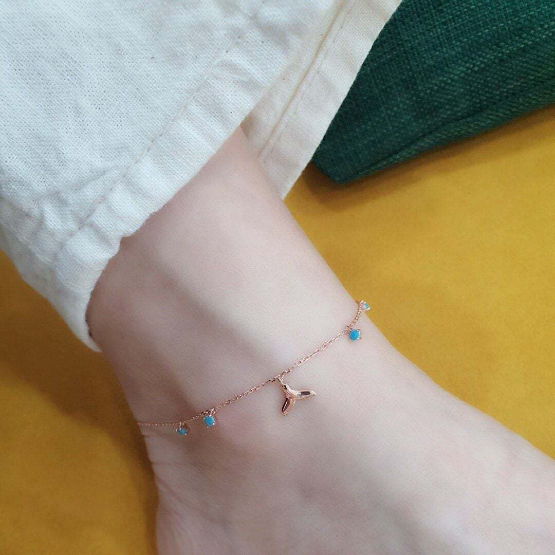 Ownerclan Popular Product S5116 Women's Turquoise Unique Dolphin Pendant Bracelet Daily Silver925 [W