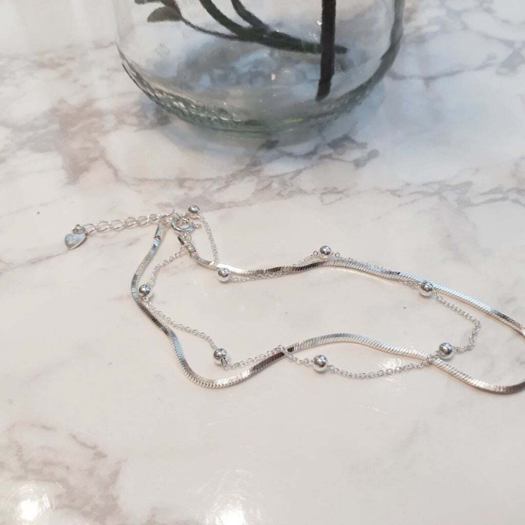 Ownerclan Popular S5131 Women's Silver Rectangle Snake Chain Ring Point Simple Hair Accessory 925 [W