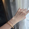 Ownerclan Popular Product SS1012 Women Simple Bracelet Yellow Bold Daily Silver 925 [WFMI9VG260328]