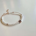 Ownerclan popular item SS1020 women's pearl bracelet H design unique sterling silver 925 [WFMI9VK260