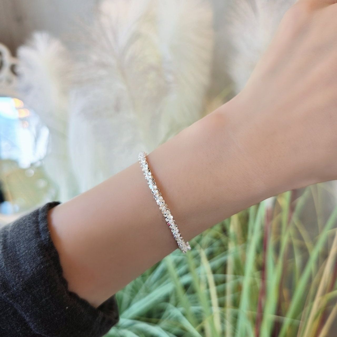 Ownerclan best seller SS1051 women's snowflake chain bracelet unique daily silver bracelet silver 92