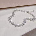Ownerclan Popular Item S754 Women's Flower Pendant Simple Silver Bracelet Unique Daily Bracelet 925 