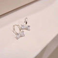 OwnerClan Popular Product S721 Women Stone Ribbon One-Touch Simple Daily Earrings Silver925 [WFMI9WI