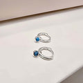 OwnerClan popular item S707 women's turquoise one-touch earrings simple silver925 [WFMI9WP260328]