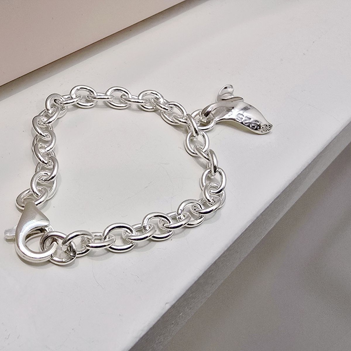 Owner Clan popular product S704 women's unique dolphin tail pendant chain bracelet daily silver brac