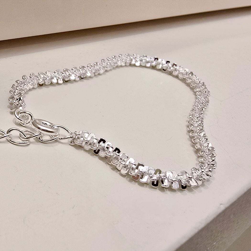 OwnerClan popular item S409 women's snowflake design chain point unique daily bracelet sterling silv