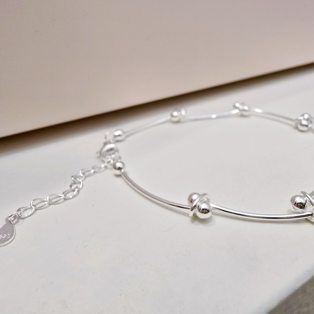 Ownerclan popular item S408 women's ball bangle style unique design daily bracelet silver 925 [WFMI9