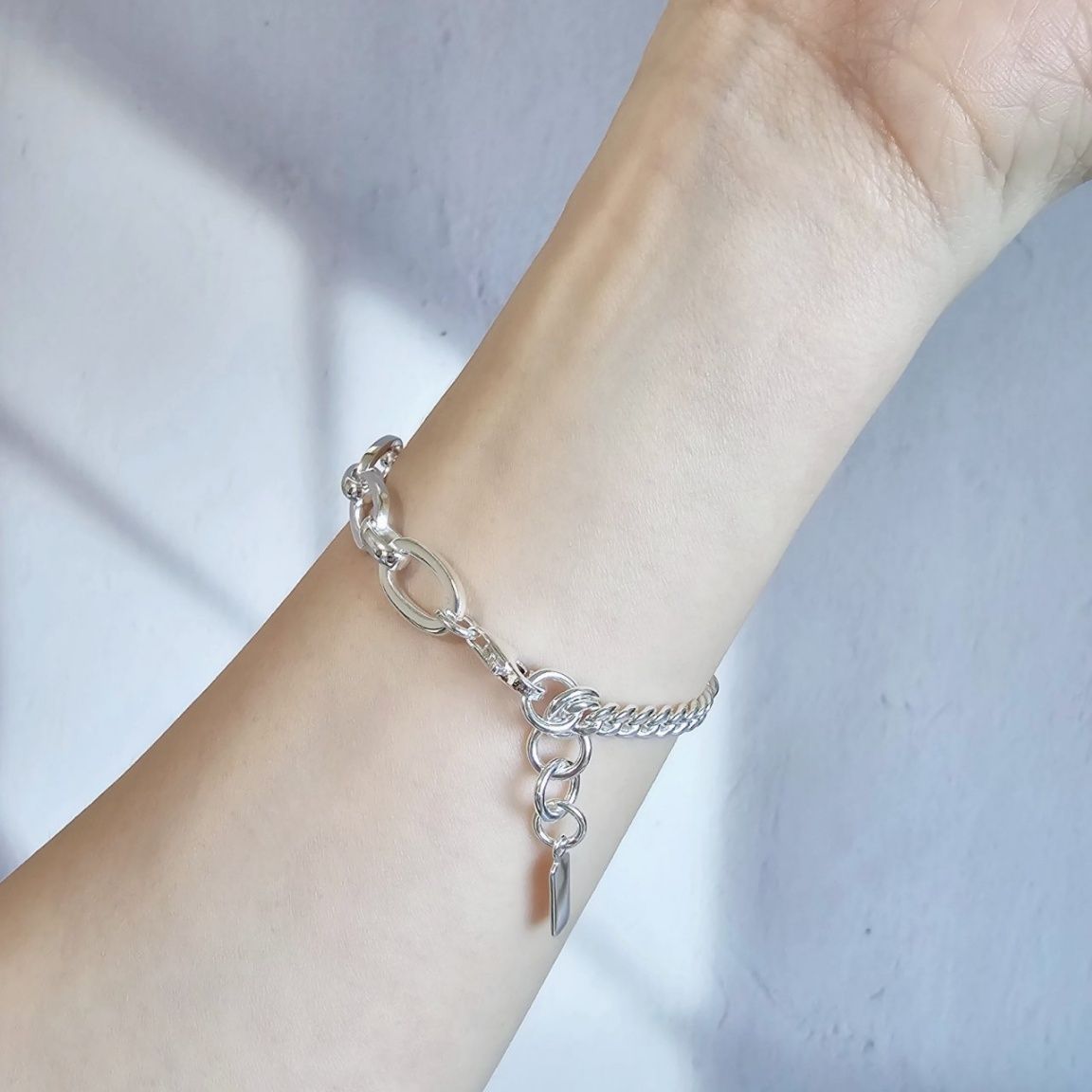 Ownerclan popular product SS3001 women's silver bracelet chain point design daily 925 sterling silve