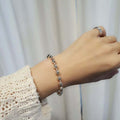 OwnerClan popular item SS3007 women thick 6mm military band bracelet simple daily silver bracelet 92