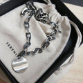 Ownerclan Popular Item SS3014 Women Antique Wave Bead Necklace Bold Simple Silver925 [WFMI9XO260328]