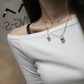 OwnerClan popular product SS3035 women's pink ball square snake chain necklace unique daily jewelry 