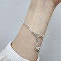 Ownerclan Popular Product SS3037 Women's Heart Pendant Chain Bracelet Unique Point Silver925 [WFMI9Y