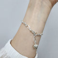 Owner Clan popular product SS3037 women's heart pendant chain bracelet unique design silver bracelet