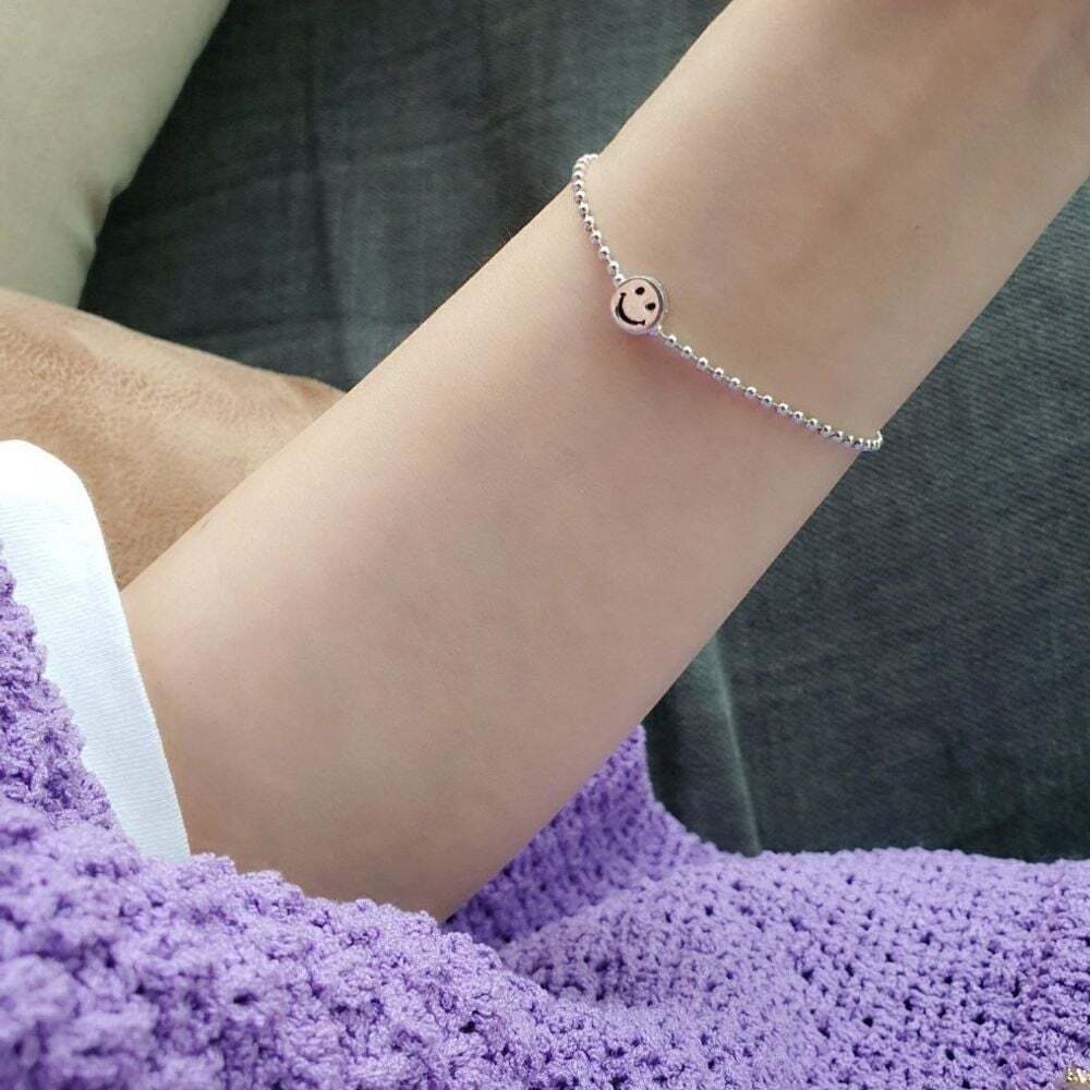 OwnerClan popular item SS3041 woman smile design bracelet casual daily sterling silver [WFMI9YD26032