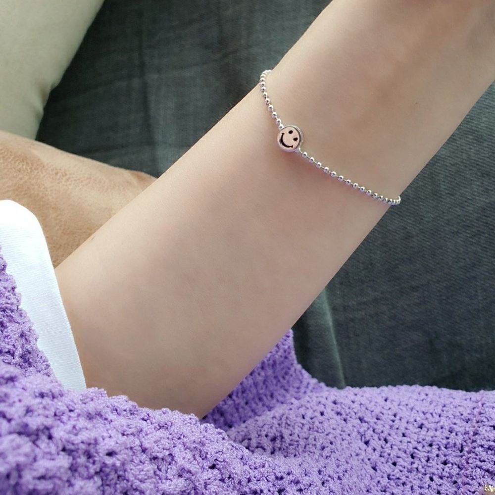 Owner Clan popular item SS3041 women's smile design bracelet casual daily silver 925 bracelet [WFMI9