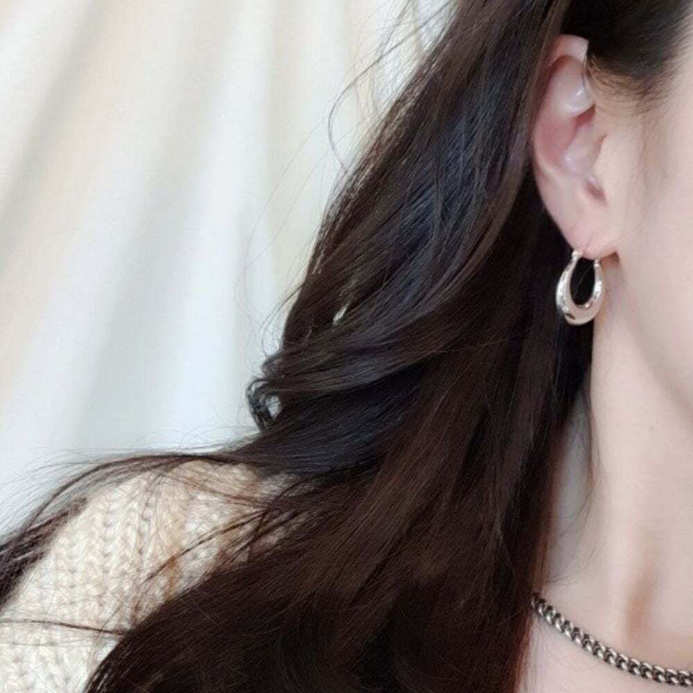 OwnerClan popular item SE105 women edge ring silver earing ring (silver 925) [WFMOAY4260328]