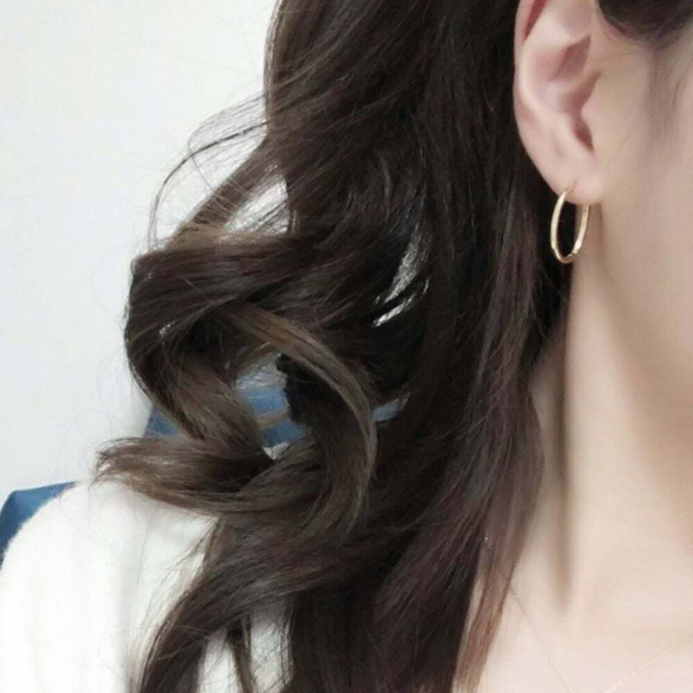 OwnerCland popular product SE110 women's elliptical one-touch earing daily silver 925 [WFMOB49260328