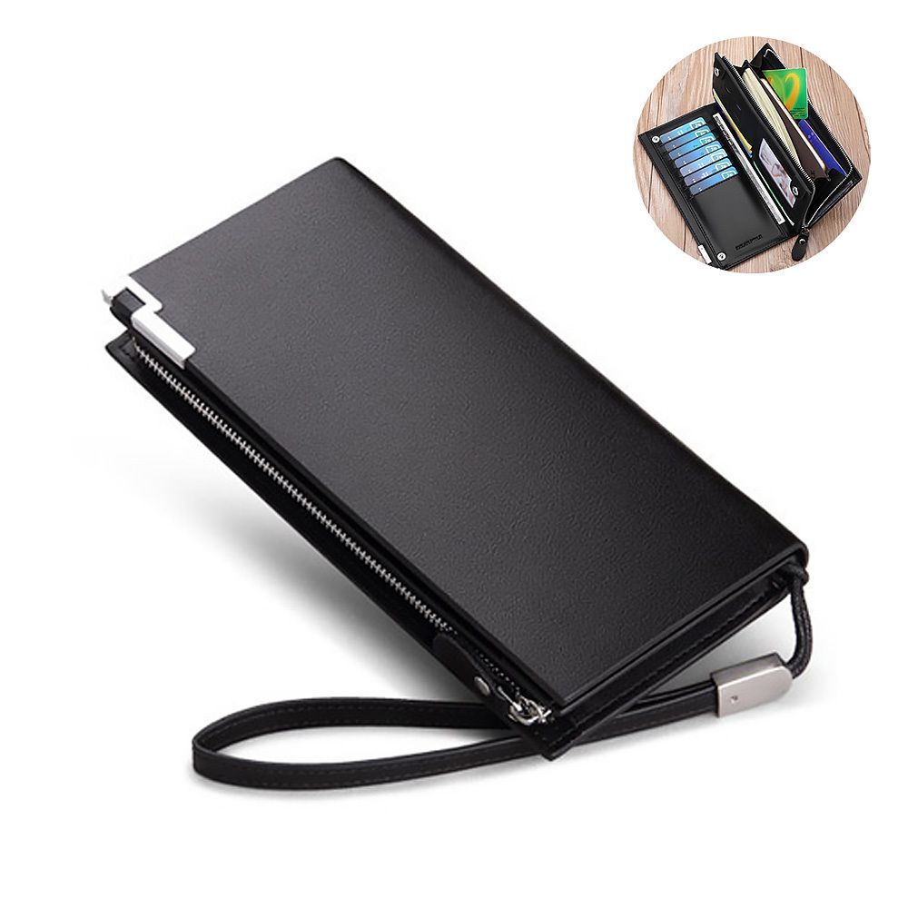 Celeb House Card Slot JYBNNKHS Snap Zipper Cowhide Leather Long Wallet Stylish Boyfriend Gift