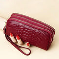 CelebrityHouse Hand VKRENZGD 3 Zipper Large Cowhide Clutch Long Wallet
