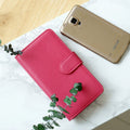 CelebrityHouse F8014 GQVPWGQD natural calfskin women's long wallet money holder phone pouch