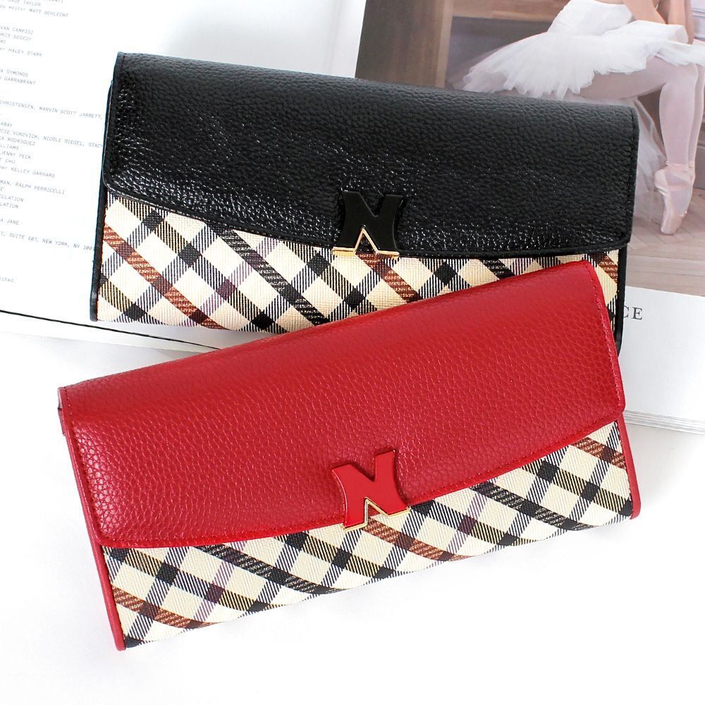 Celebrities House Nigelic EGRTEAFS NW-150A Check Basic Women's Wallet Large Wallet Gift