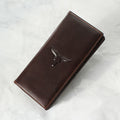 Celebrity House Y305 RIFJKQAF Montana Blue Genuine Cowhide Leather Men's Simple Luxury Long Wallet