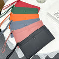 CelebrityHouse Women's FWJZPHRM 6 Colors Pretty Fake Leather Simple Card Wallet Long Wallet
