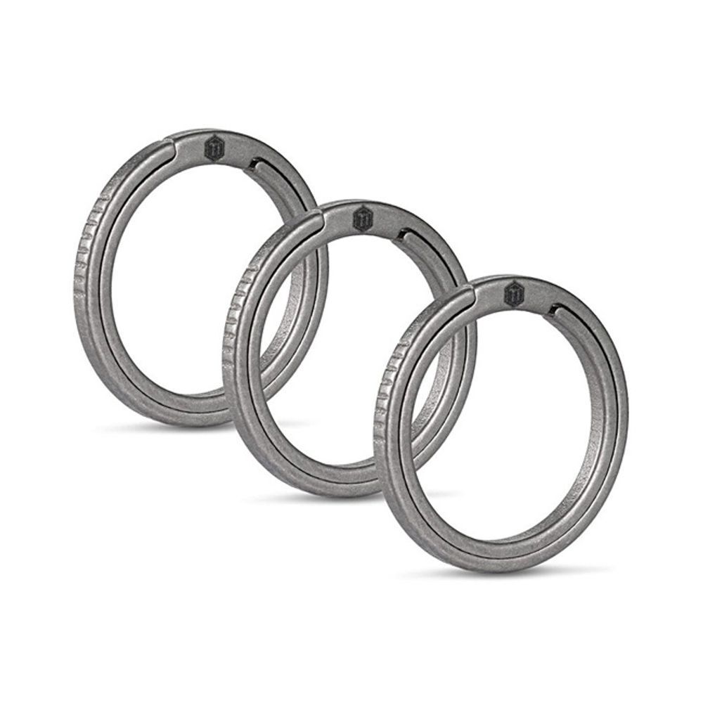 Selop House Titanium TQELRSNQ 3P Keyring Trend Set Round Daily Keychain