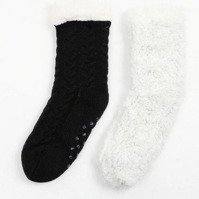 Selabhouse Cozy OLKCAKVE Popular Winter Fleece Knitted Rib Knit Long