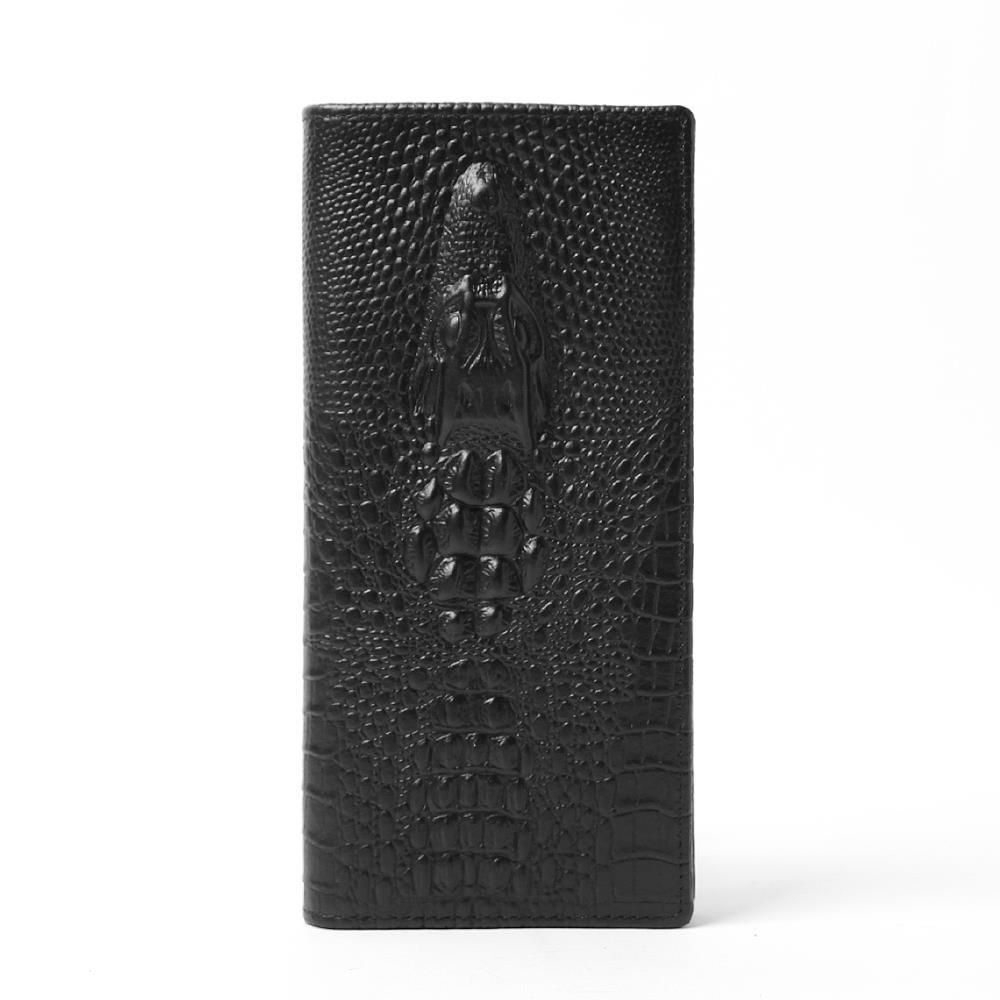 Celebhouse Alligator Pattern XRIZZTKC Cowhide Leather Student Long Wallet Parents' Day Gift