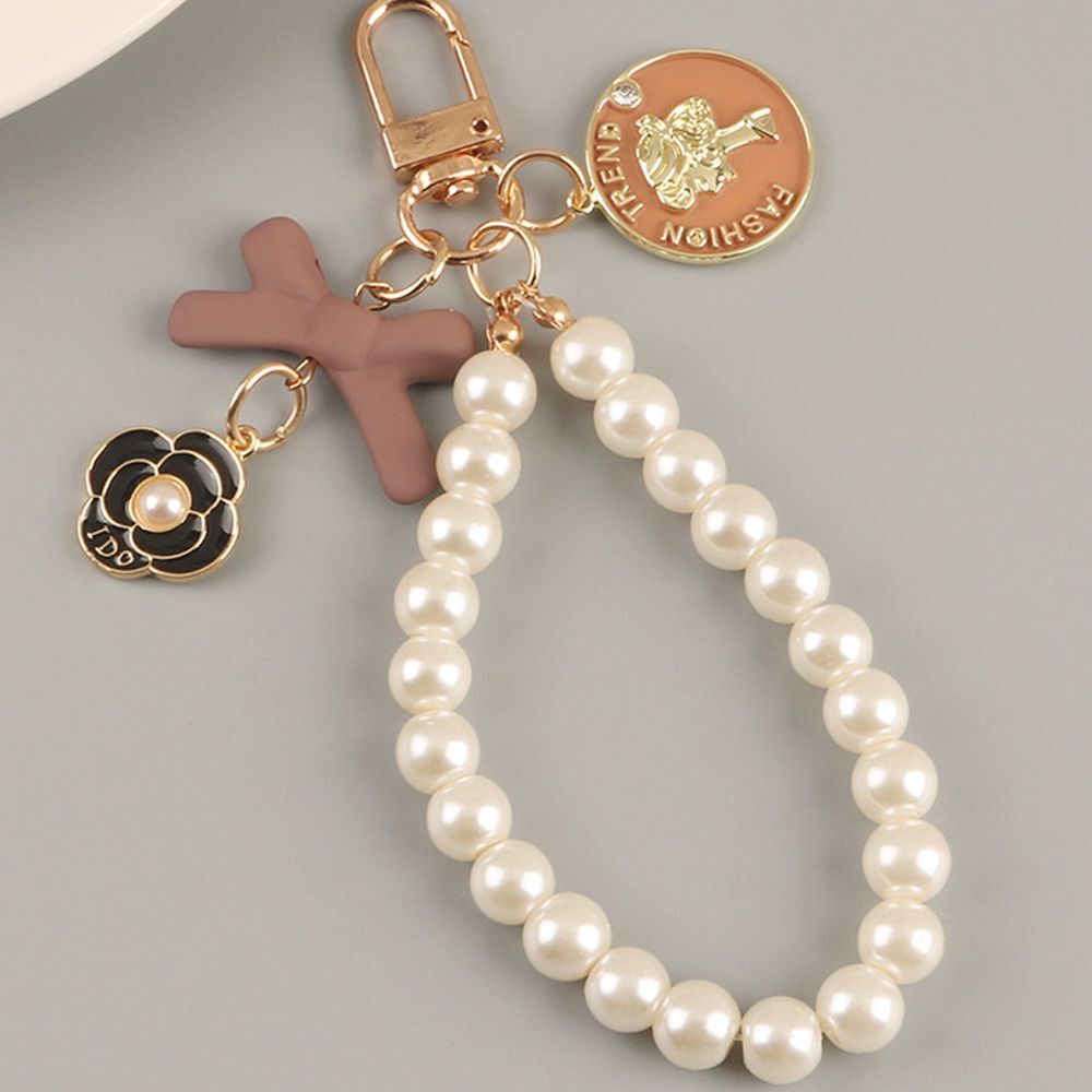 CelebrityHouse key Ring VDSZYSQS Brown car classic pearl woman
