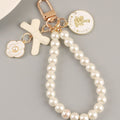 CelebritiesHouse Cream TMNBANEY Basic Keyring Car Keys Pearl Woman