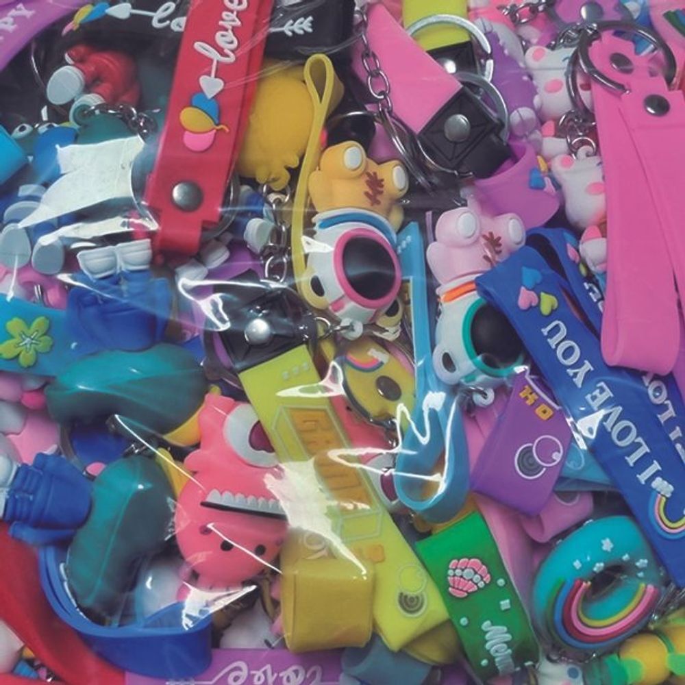 Celebrity House Silicon ZGHAYWDO Strap Key Ring Random 100pcs 1set Large Capacity Keychain