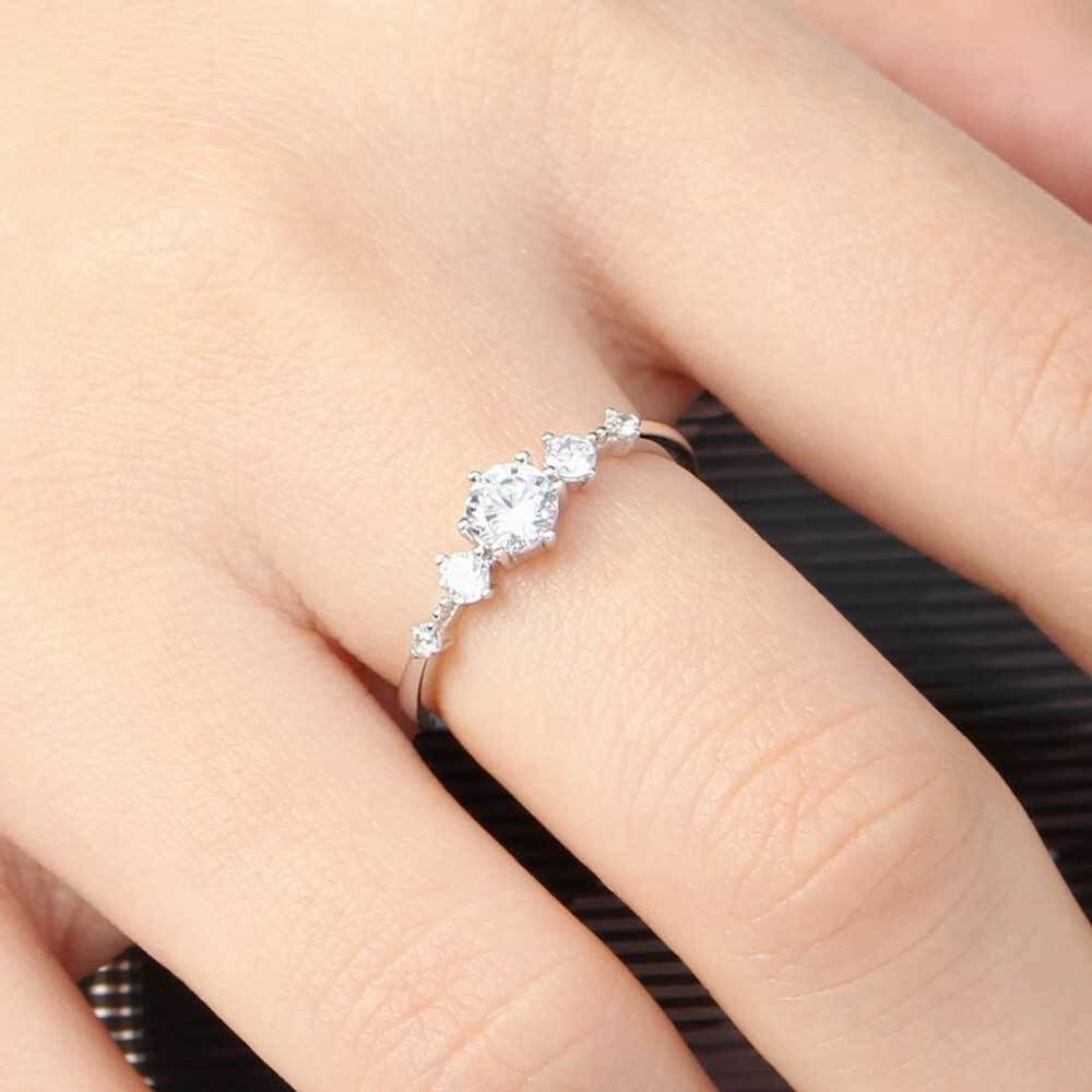 Celeb House Silver Open Ring WDVTWTJD Merry Shine Girlfriend Gift Fashion Ring