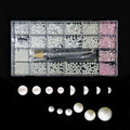 CelebrityHouse NailArt LUNLCUYE Large Capacity Various Bead Stones 20 Types+Picker+Pincette Set