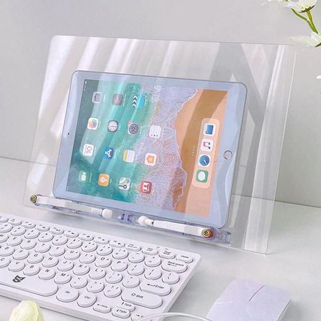 Celebhouses Bookstand JRIAUAUJ Folding Stand Transparent Desktop Angle Adjustable Tablet