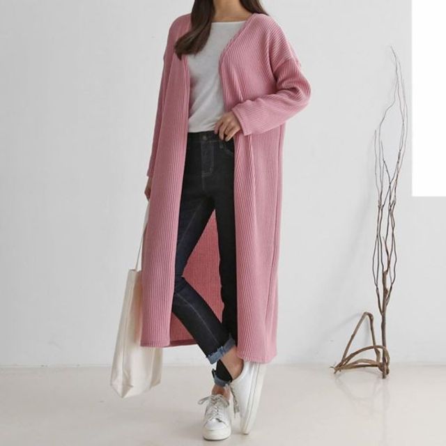 CelebrityHouse Ruddy VIQXECBJ Long Relaxed ym24302 Mesh Cardigan for Women