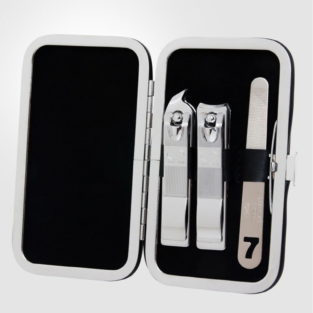 Celeb House Three Seven FDHRTRSP Nail Clippers KR-351C Black 777 Nail Clipper Set 20 Pieces Nail Bea