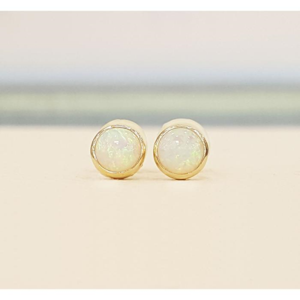 Bollare Savezone01 14K White Opal Earrings GE169 (15777094)
