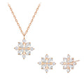 VaGold Iceflower 14K necklace+earrings set