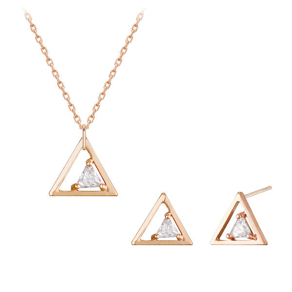 Wagold TriOnYou 14K necklace+earring set