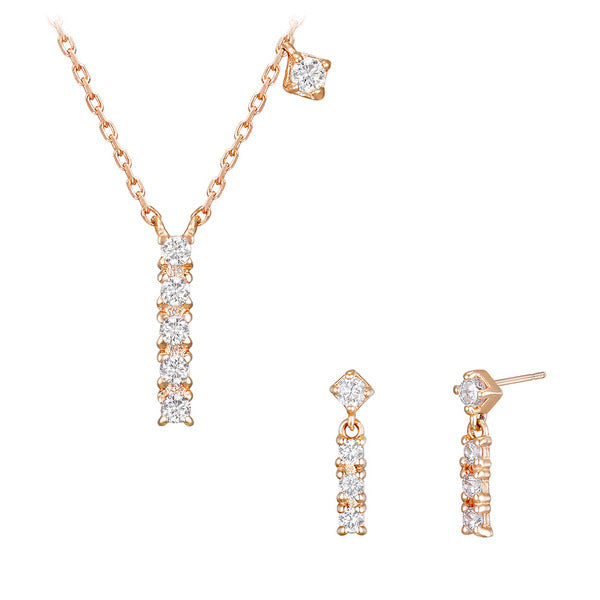 Wagold ShiningAdela 14K necklace+earings set