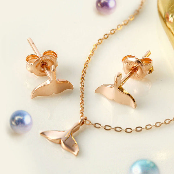 BnbGold 14K Whale Tail Lucky Jewelry Set NPS29270