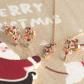 14K Noel Ribbon Staff Jewelry Set (Earrings+Necklace) NPS29469