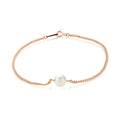bnbGold 14K freshwater pearl curved chain bracelet YMB38225
